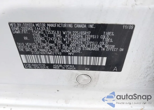 2T3ZF4DV7AW021749: 41472964