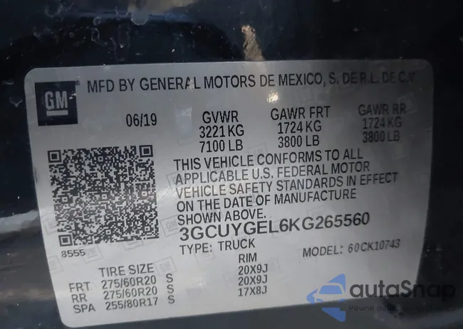 3GCUYGEL6KG265560: 41473208