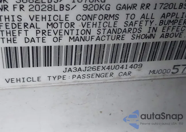 JA3AJ26EX4U041409: 41474973