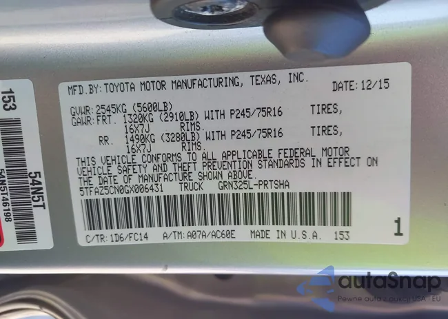 5TFAZ5CN0GX006431: 41477308