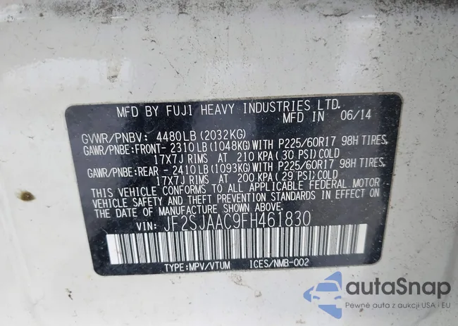 JF2SJAAC9FH461830: 41479070
