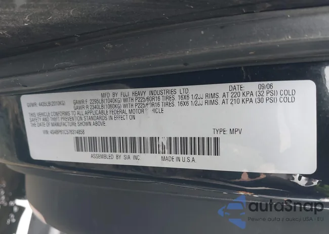 4S4BP61C576314858: 41479938