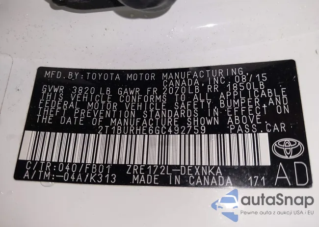 2T1BURHE6GC492759: 41480319