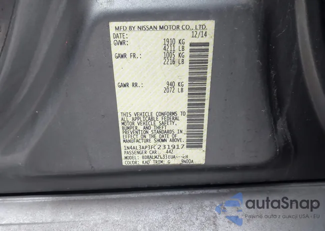 1N4AL3AP3FC231917: 41479662