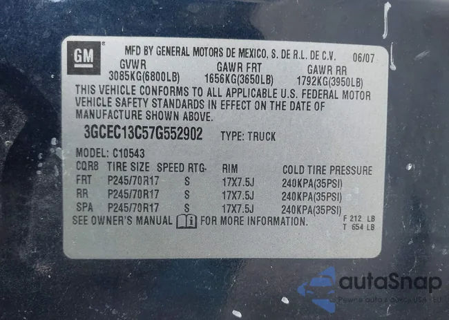 3GCEC13C57G552902: 41479721