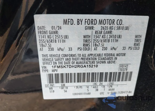 1FMSK7DH2RGA15210: 41480738