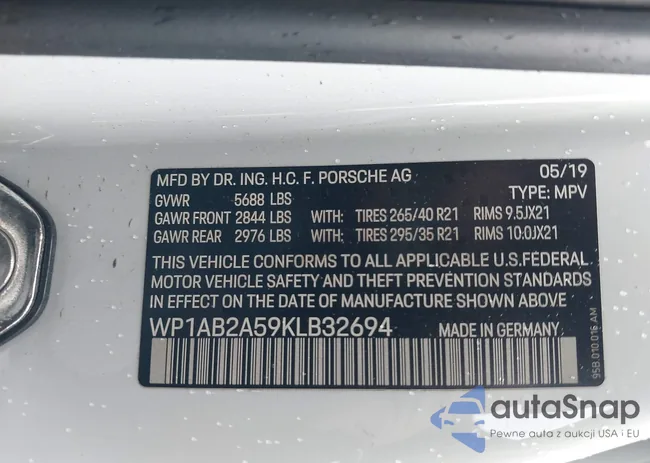 WP1AB2A59KLB32694: 41482219