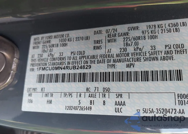 1FMCU0MN4RUB24829: 41481562