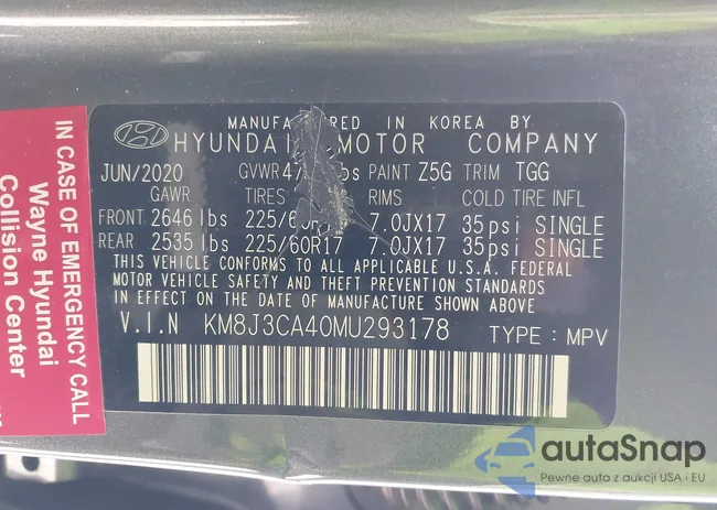 KM8J3CA40MU293178: 41482404