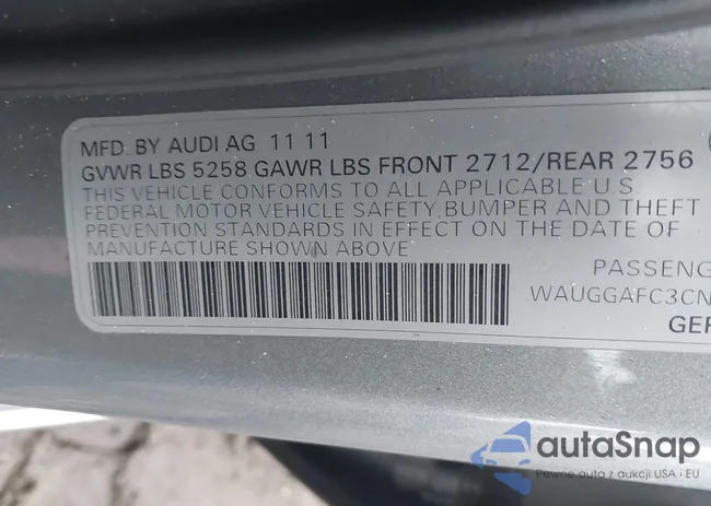 WAUGGAFC3CN083784: 41485030