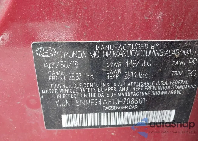 5NPE24AF1JH708501: 41490287