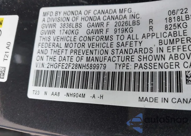 2HGFE2F28NH589979: 41490836