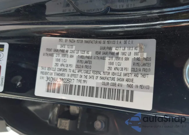 3MVDMAAL0MM226917: 41492891