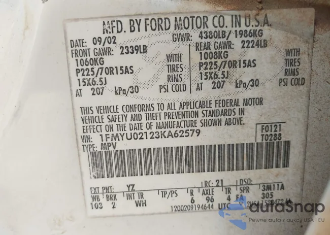 1FMYU02123KA62579: 41493471