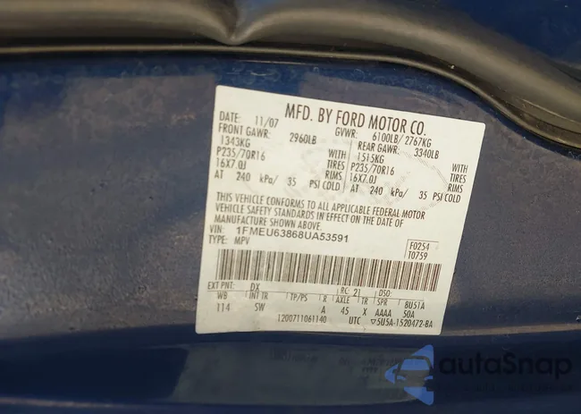 1FMEU63868UA53591: 41495092