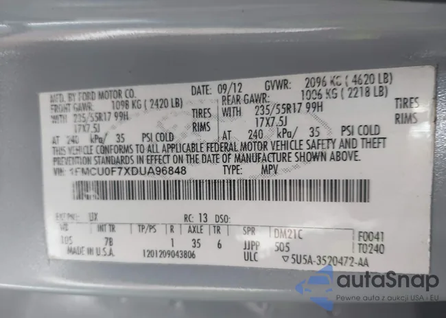 1FMCU0F7XDUA96848: 41495142