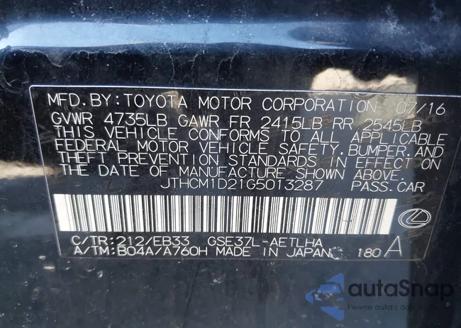 JTHCM1D21G5013287: 41496289