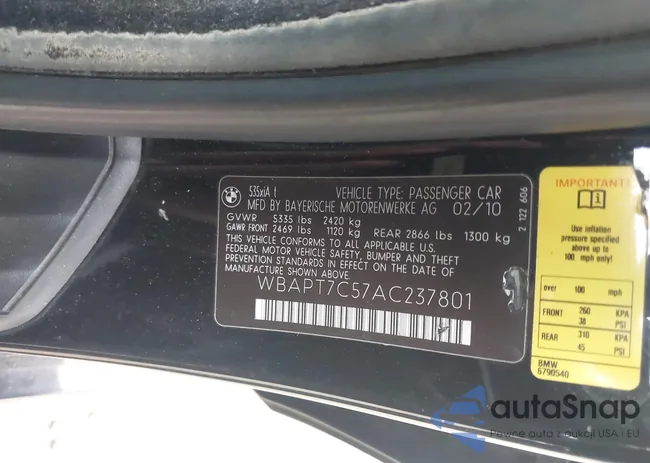 WBAPT7C57AC237801: 41495638