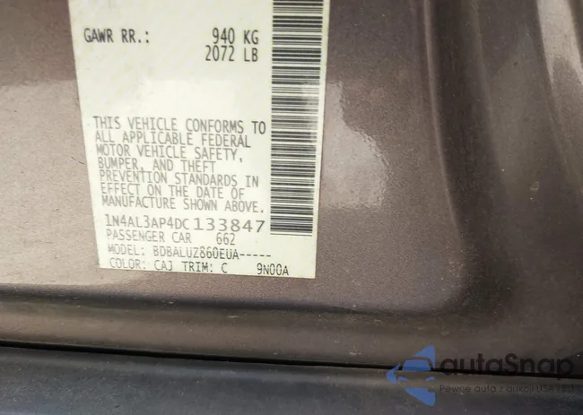 1N4AL3AP4DC133847: 41496569