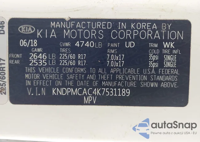 KNDPMCAC4K7531189: 41497849