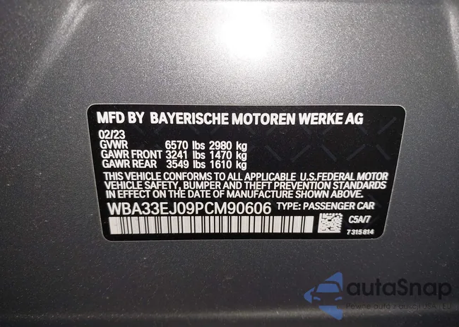 WBA33EJ09PCM90606: 41498342