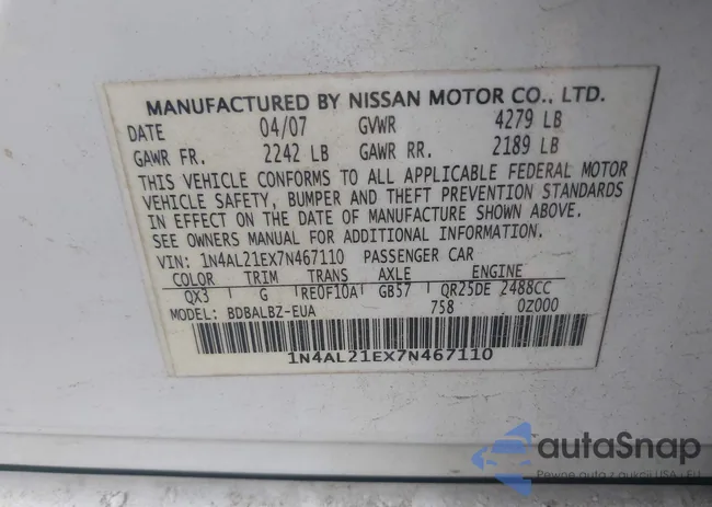 1N4AL21EX7N467110: 41499536