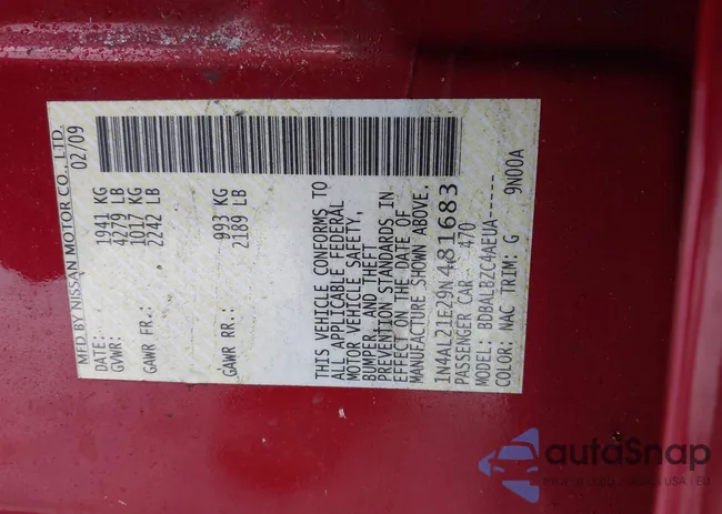 1N4AL21E29N481683: 41502060