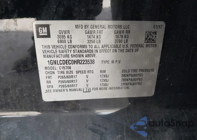 1GNLCDEC0HR223538: 41501555