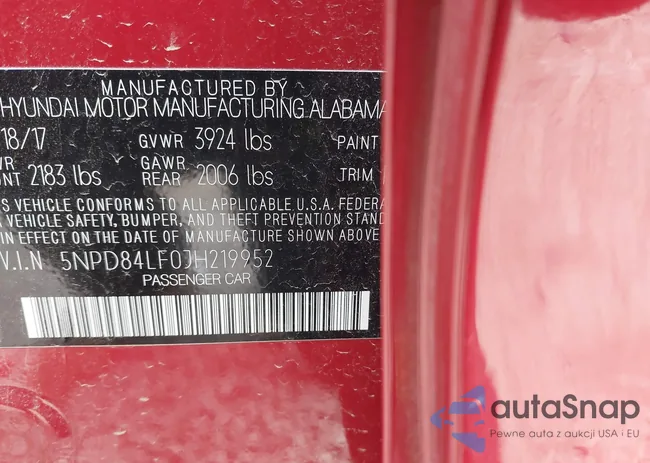 5NPD84LF0JH219952: 41503305