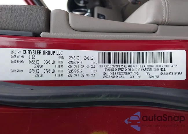 1C4RJFAG8CC219097: 41503860