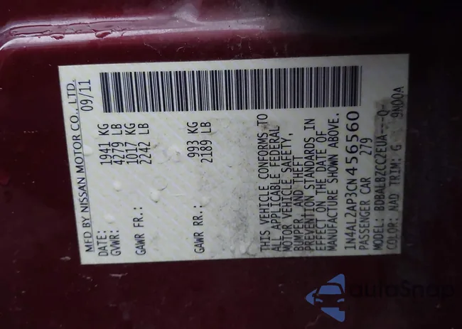 1N4AL2AP3CN456560: 41506359