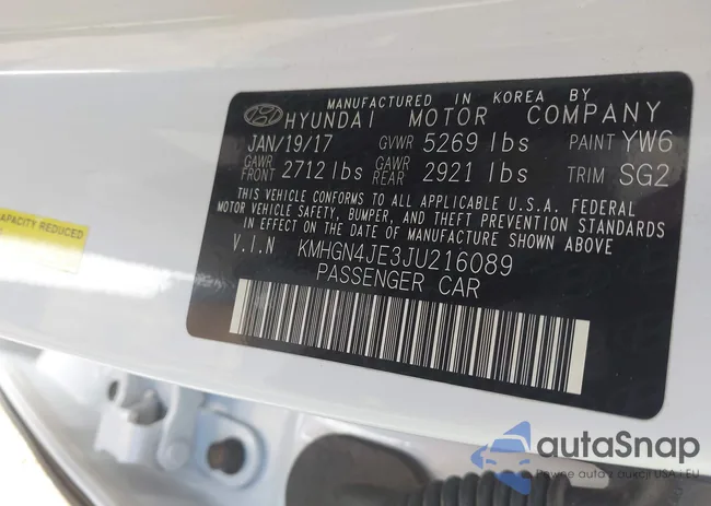 KMHGN4JE3JU216089: 40511279