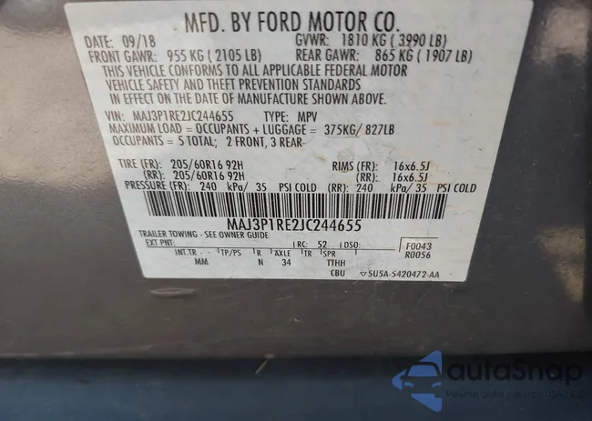 MAJ3P1RE2JC244655: 40514071