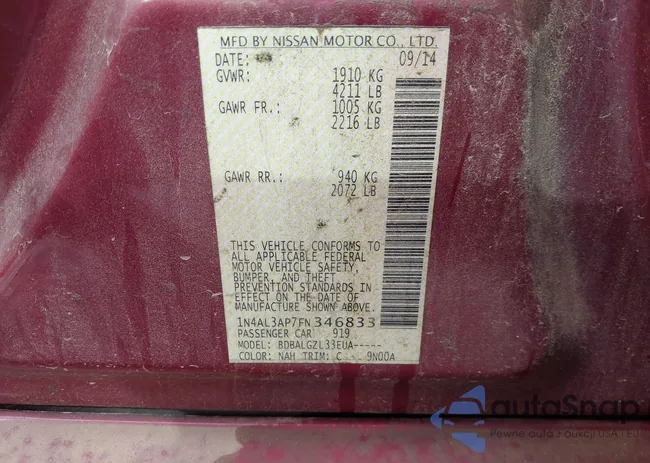 1N4AL3AP7FN346833: 40528380