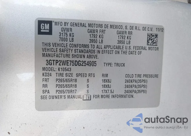 3GTP2WE7SDG254905: 40535030