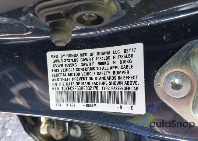 19XFC2F53HE032170: 40537741