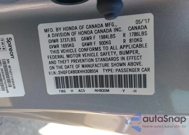 2HGFC4B0XHH308954: 40538128