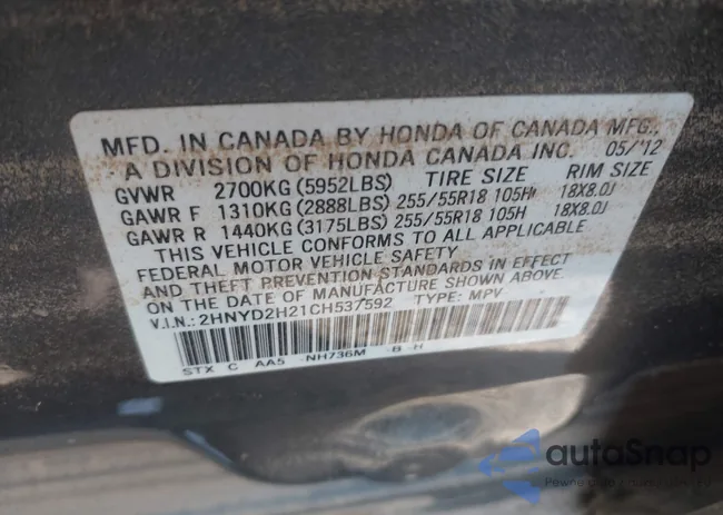 2HNYD2H21CH537592: 40540934