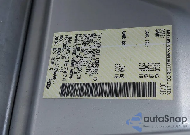 1N4AL3AP5EC167474: 40546457