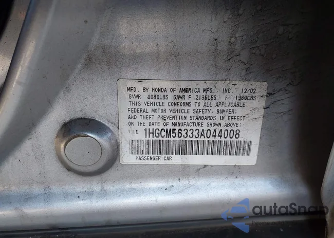 1HGCM56333A044008: 40549424