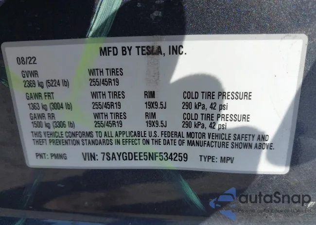 7SAYGDEE5NF534259: 40552079