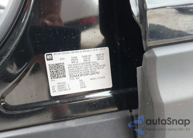 3GNAXJEG5PL220797: 40555388