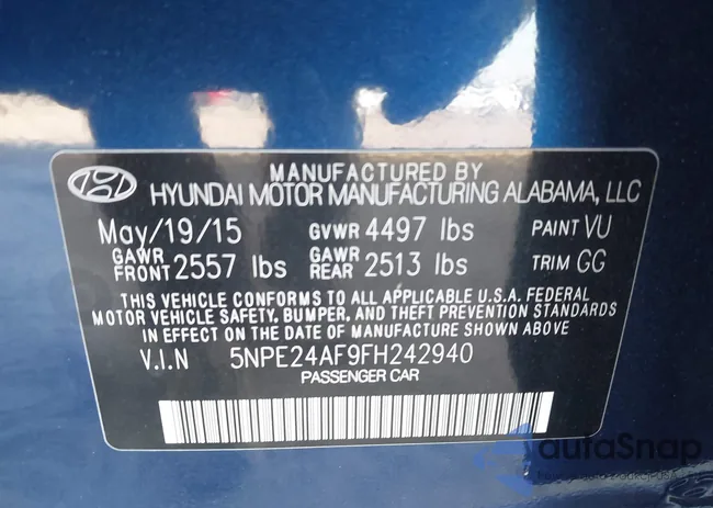 5NPE24AF9FH242940: 40557779