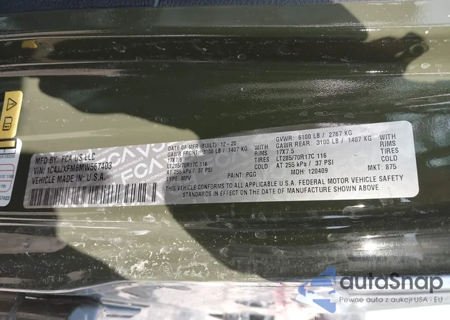 1C4JJXFM6MW567403: 40561628