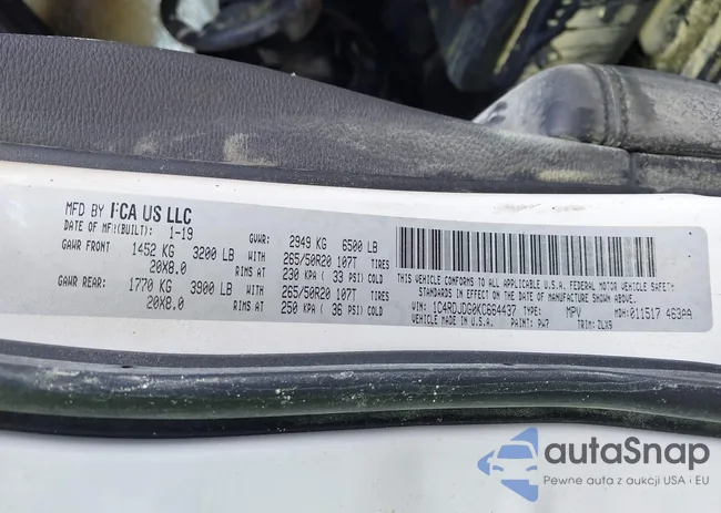 1C4RDJDG0KC664437: 40570153