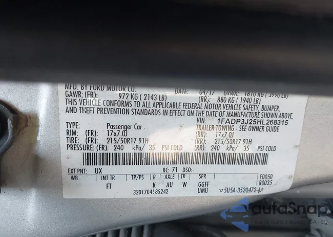 1FADP3J25HL268315: 40570894