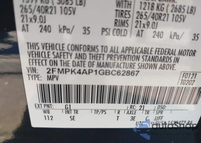 2FMPK4AP1GBC62867: 40574801