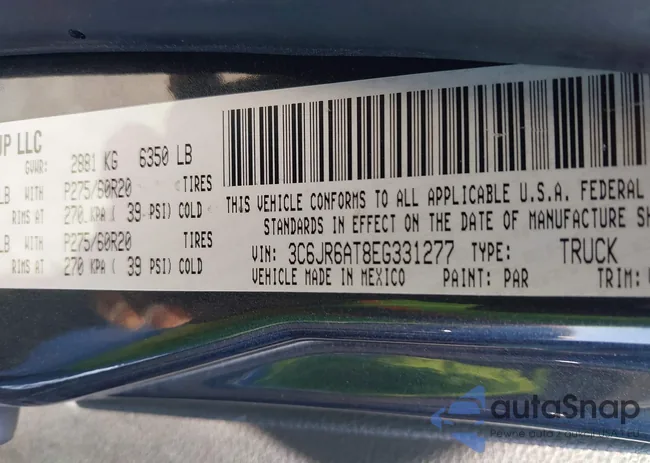 3C6JR6AT8EG331277: 40580845