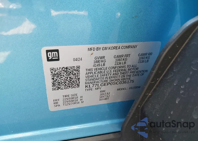 KL77LGEP0SC036175: 40584807