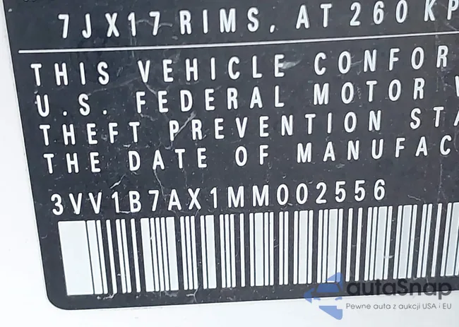 3VV1B7AX1MM002556: 40592120